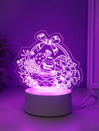 Светильник 3D RISALUX «Пасхальная корзинка», LED-ночник, RGB, от сети, 9.5×17×16.3 см - фото 33994032