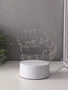 Светильник "Толстый кот" LED RGB от сети RISALUX 9,5х16,7х16 см 10797439 - фото 13900112