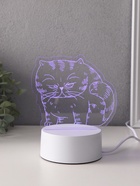 Светильник "Толстый кот" LED RGB от сети RISALUX 9,5х16,7х16 см 10797439 - фото 13900113