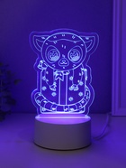 Светильник "Лемур на подарке" LED RGB от сети RISALUX 9,5х11,8х17 см 10797442 - фото 318841004