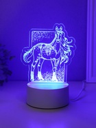 Светильник "Лошадь" LED RGB от сети RISALUX 9,5х12,9х16 см 10797446 - фото 13132444