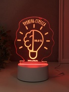 Светильник "Уровень стресса 99,9%" LED RGB от сети RISALUX 9,5х12,8х14,9 см 10797449 - фото 13900178