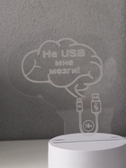 Светильник "Не USB мне мозги!" LED RGB от сети RISALUX 9,5х12х14,9 см - фото 33994162