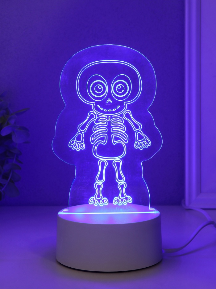 Светильник "Скелетик" LED RGB от сети RISALUX 9,5х8,5х14,8 см - Фото 1