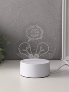 Светильник "Я хочу от тебя идей!" LED RGB от сети RISALUX 9,5х13,5х14,6 см 10797461 - фото 13900256
