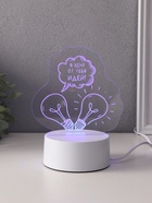 Светильник "Я хочу от тебя идей!" LED RGB от сети RISALUX 9,5х13,5х14,6 см 10797461 - фото 13900257