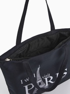 Сумка текстильная шопер на молнии с подкладкой, 42×9×32 см, с рисунком, чёрная/белая - Фото 7