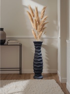 Ваза напольная «Каро», 58×13 см, керамика, чёрная - фото 808753444