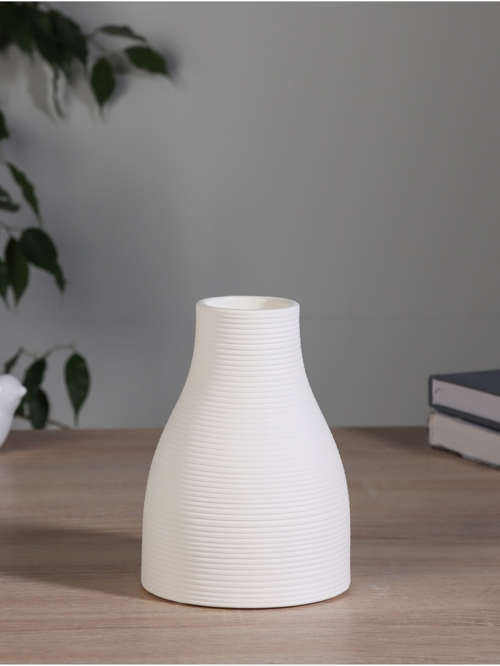 Ваза для цветов «Гриневера», классик, d=5 см, 15×10.5 см, керамика, белая