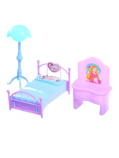 Кукольный дом «Тёмный домик», 2 куклы, мебель, аксессуары