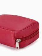 Косметичка дорожная на молнии с карманом, на подкладке, бордовая - Фото 2