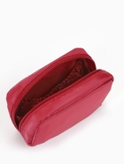 Косметичка дорожная на молнии с карманом, на подкладке, бордовая - Фото 3