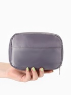 Косметичка дорожная на молнии с карманом, на подкладке, серая - Фото 2