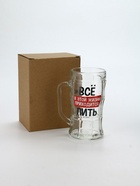 Кружка пивная стеклянная «В этой жизни приходится», 500 мл - фото 809238354