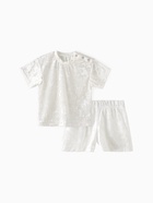 Костюм (шорты и футболка) Крошка Я «Бархат», рост 80-86 см, белый - фото 34672062