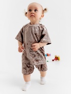 Костюм (шорты и футболка) Крошка Я «Бархат», рост 92-98 см, бежевый - фото 44692960