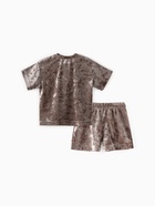 Костюм (шорты и футболка) Крошка Я «Бархат», рост 92-98 см, бежевый - фото 44692963