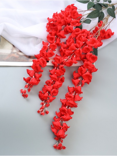 Цветы искусственные «Наперстянка бреди», h=97 см, красные