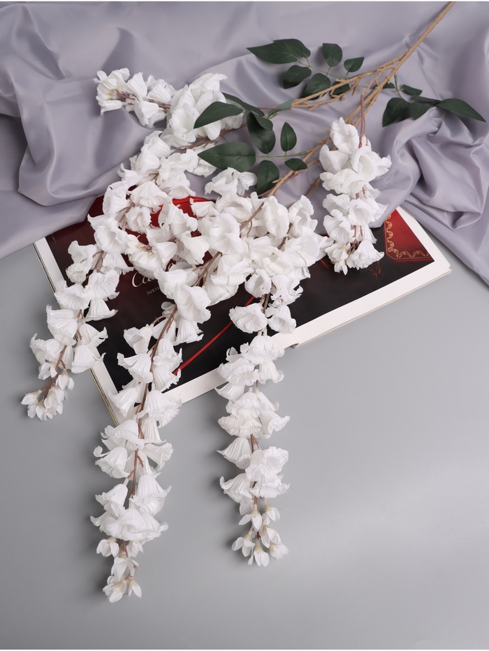 Цветы искусственные «Наперстянка бреди», h=97 см, белые - Фото 1