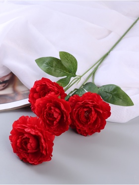 Цветы искусственные «Пион галант колор», 74×10 см, красные