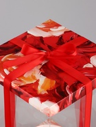 Коробка PVC, для цветов и букетов, с лентой, 28×18×18 см, красный - Фото 4