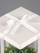 Коробка PVC, для цветов с лентой, 28×18×18 см, белый - Фото 4