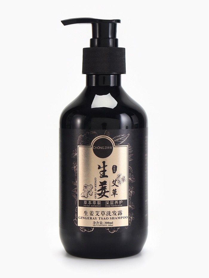 Шампунь для волос Chongzi с имбирем и полынью 300 мл - Фото 1
