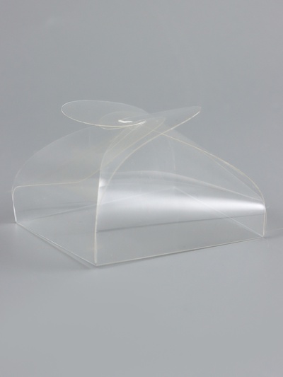 Складная прозрачная коробка из PVC, для упаковки подарков, 6.3×6.3×4 см