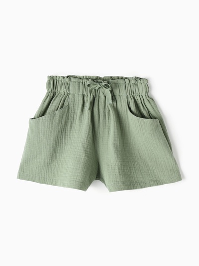 Шорты из муслина для девочек KAFTAN, рост 158 см, зелёные