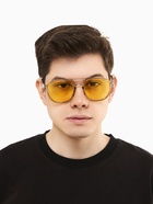 Очки солнцезащитные «OneSun. Авиаторы», uv 400, линза 5.5×4.5 см, жёлтый - Фото 6