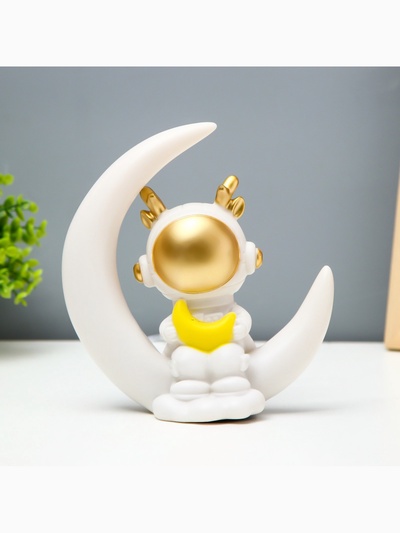 УЦЕНКА Фигурка световая RISALUX «Лосяш космонавт», LED-ночник, USB, белый, 18×17×7 см