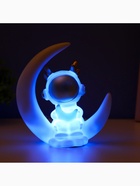 УЦЕНКА Фигурка светящаяся RISALUX «Лосяш космонавт», LED-ночник, USB, белый, 18×17×7 см 10864411
