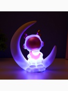 УЦЕНКА Фигурка светящаяся RISALUX «Лосяш космонавт», LED-ночник, USB, белый, 18×17×7 см 10864411