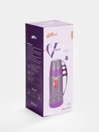 Термос 1 л, со стеклянной колбой, 11х31см, оранжевый - фото 809320030