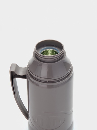 Термос 1 л, со стеклянной колбой, 11×31 см, фиолетовый