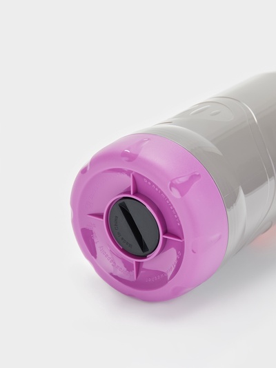 Термос 1 л, со стеклянной колбой, 11×31 см, фиолетовый