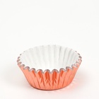 Формы для выпечки кексов бумажные UPAK LAND, набор 300 шт., 3.5×2 см, одноразовые, розовое золото - Фото 2