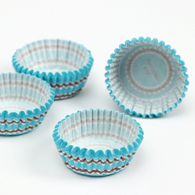 Формы для выпечки кексов бумажные UPAK LAND «Сладость», набор 300 шт., 3.5×2 см, одноразовые, бирюзовые