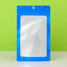 Пакет Зип-лок с окном, с еврослотом, синий, 12 × 18 см набор 20 шт. 10460409 10851654