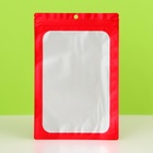 Пакет Зип - лок с окном, с еврослотом, красный, 15.5×23.5 см набор 20 шт. 10851662