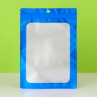 Пакет Зип - лок с окном, с еврослотом, синий, 13.5×19.5 см набор 20 шт. 10851691