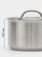 Ковш Hanna Knövell, 2 л, d=16, h=10 см, с крышкой, толщина стенки 0.8 мм, индукция, нержавеющая сталь - Фото 8