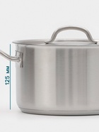 Ковш Hanna Knövell, 4 л, d=20, h=12.5 см, с крышкой, толщина стенки 0.8 мм, индукция, нержавеющая сталь - Фото 8