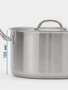 Ковш Hanna Knövell, 5.1 л, d=22, h=13.5 см, с крышкой, толщина стенки 0.8 мм, индукция, нержавеющая сталь - Фото 8