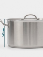 Ковш Hanna Knövell, 6.3 л, d=24, h=14 см, с крышкой, толщина стенки 0.8 мм, индукция, нержавеющая сталь - Фото 8