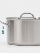 Ковш Hanna Knövell, 9.8 л, d=28, h=16 см, с крышкой, толщина стенки 0.8 мм, индукция, нержавеющая сталь - Фото 8