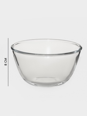 Салатник Доляна Simple, 750 мл, 15×8 см, стекло, прозрачный