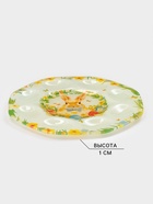 Подставка для яиц Доляна «Пасха. Кролик с бантиком», 22×22×1 см, 8 ячеек, стекло, разноцветная - Фото 2