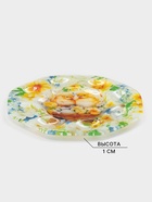 Подставка для яиц Доляна «Пасха. Цыплята в корзинке», 22×22×1 см, 8 ячеек, стекло, разноцветная - Фото 2