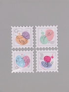 Наклейка бумага «Марки. Любовь», 3×3 см, 200 шт. в рулоне - Фото 4